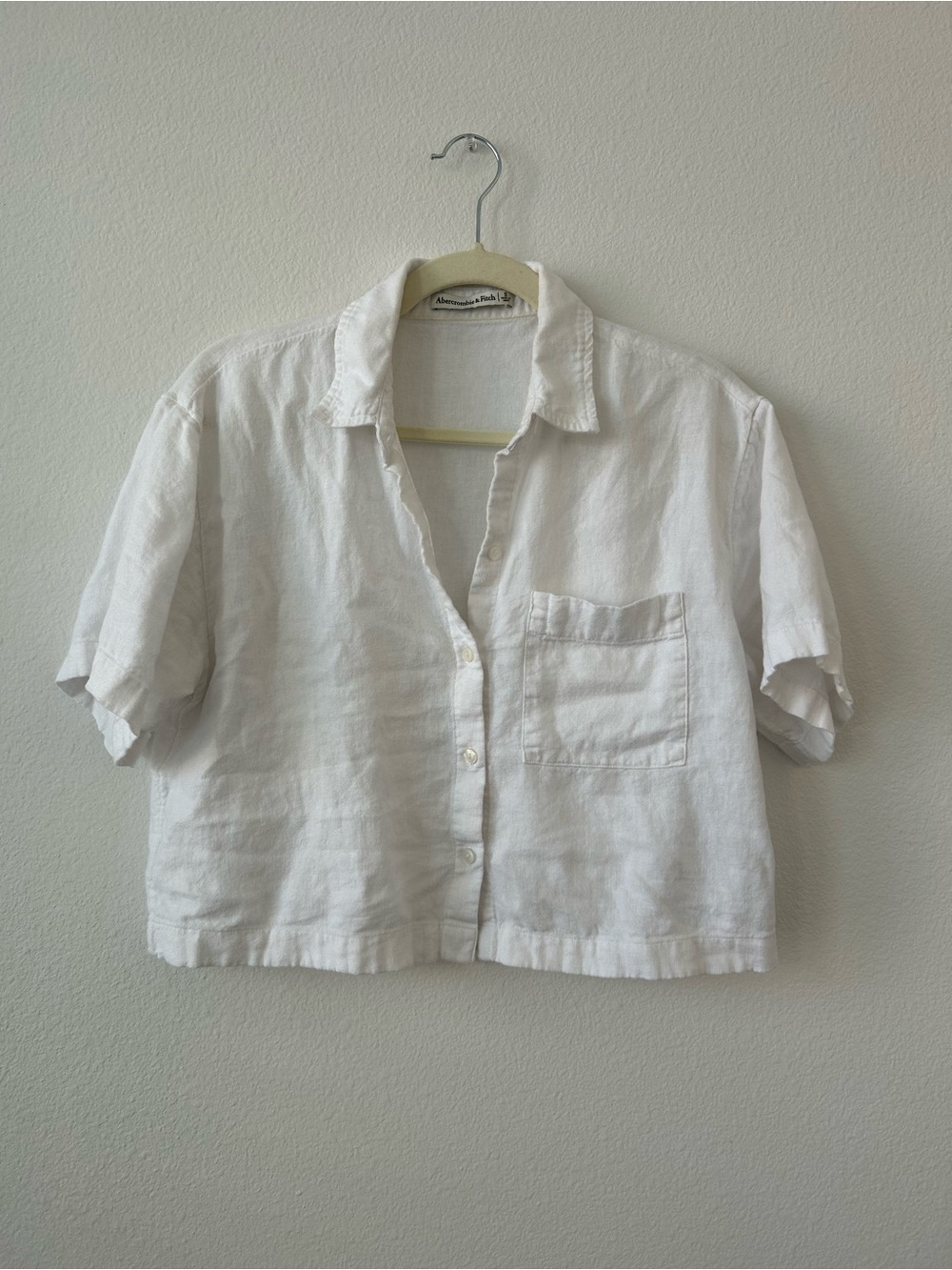 Linen Cropped Shirt